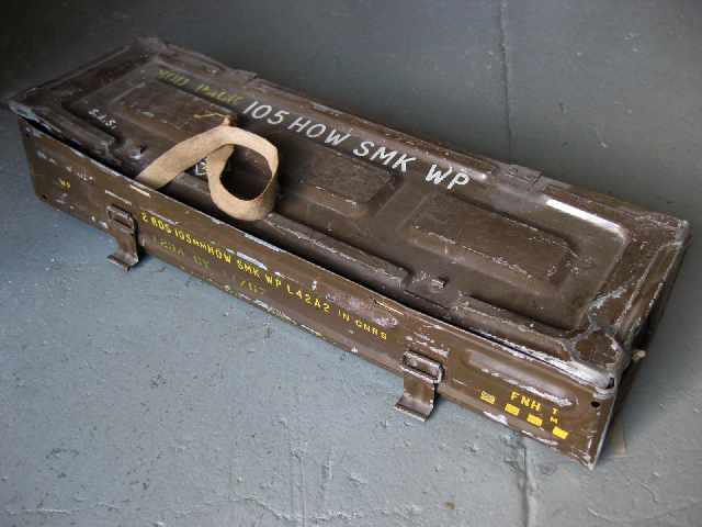 AMMO BOX, Metal - Brown 85x26x15cm